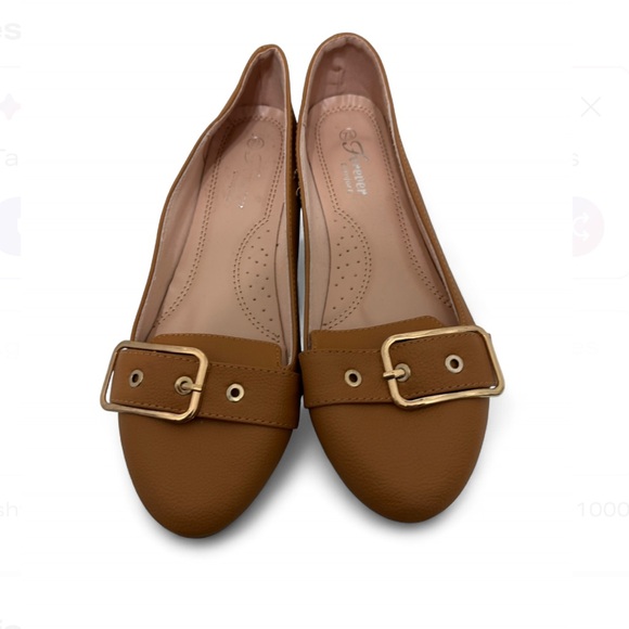 Forever Comfort ballet tan flats - Picture 2 of 7